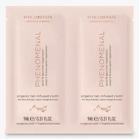 Brand New Vita Liberata Phenomenal Organic Tan Infused Cloth/Face&Body/Tan Towel - Picture 4 of 5